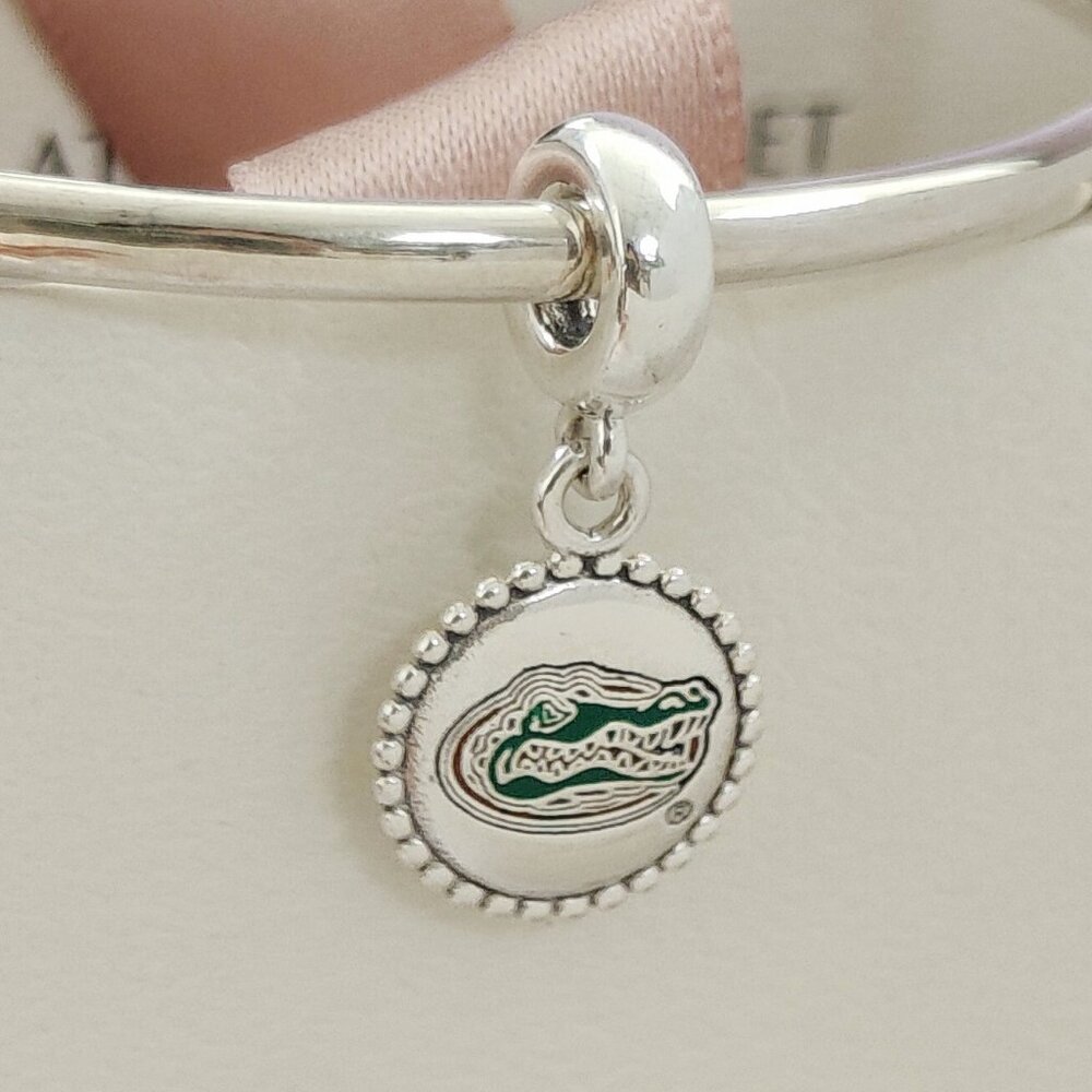 Pandora Florida Exclusive State College Gators Dangle Charm S925 Silver with box